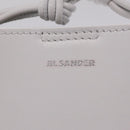 Jil Sander Shoulder Bag Leather White Silver Auth 210706A-15