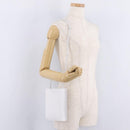 Jil Sander Shoulder Bag Leather White Silver Auth 210706A-19