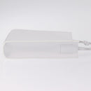 Jil Sander Shoulder Bag Leather White Silver Auth 210706A-4