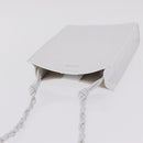 Jil Sander Shoulder Bag Leather White Silver Auth 210706A-6