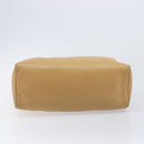 PRADA Hand Bag Leather Beige Gold Auth 210708-11