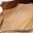 PRADA Hand Bag Leather Beige Gold Auth 210708-20