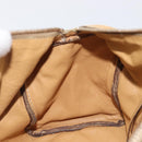 PRADA Hand Bag Leather Beige Gold Auth 210708-21