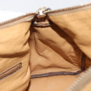 PRADA Hand Bag Leather Beige Gold Auth 210708-22