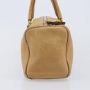 PRADA Hand Bag Leather Beige Gold Auth 210708-5
