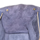 CELINE Trapeze Hand Bag Leather 2way Navy Gold Auth 210719V-26