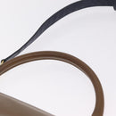 CELINE Trapeze Hand Bag Leather 2way Navy Gold Auth 210719V-8
