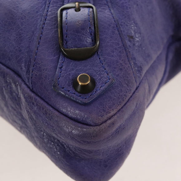 Balenciaga The First Hand Bag Leather 2way Purple 103208 Auth 210720V