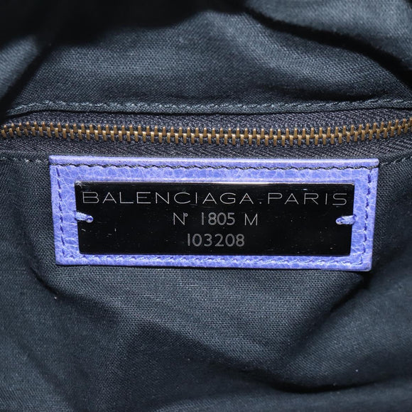 Balenciaga The First Hand Bag Leather 2way Purple 103208 Auth 210720V