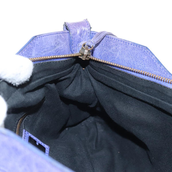 Balenciaga The First Hand Bag Leather 2way Purple 103208 Auth 210720V