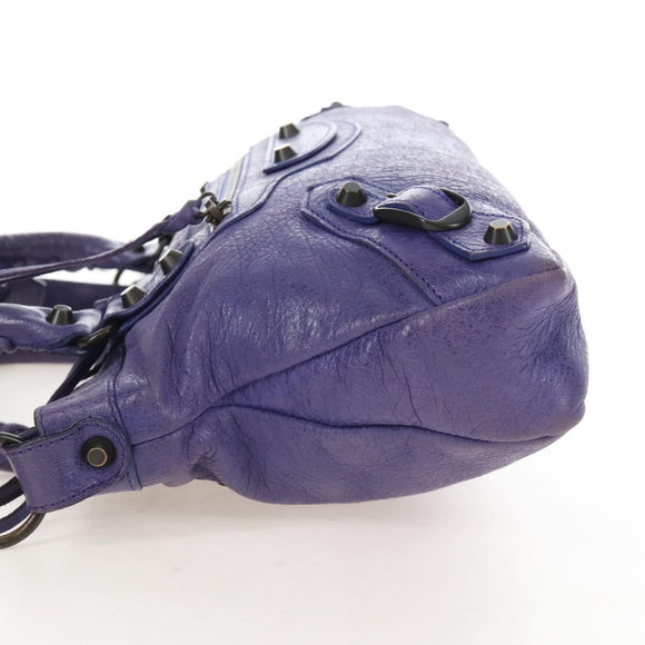 Balenciaga The First Hand Bag Leather 2way Purple 103208 Auth 210720V