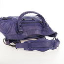 Balenciaga The First Hand Bag Leather 2way Purple 103208 Auth 210720V-9