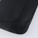 PRADA Hand Pouch Nylon Black Silver Auth 210726V-13