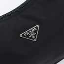 PRADA Hand Pouch Nylon Black Silver Auth 210726V-15