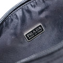PRADA Hand Pouch Nylon Black Silver Auth 210726V-16