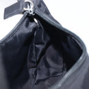 PRADA Hand Pouch Nylon Black Silver Auth 210726V-18