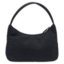 PRADA Hand Pouch Nylon Black Silver Auth 210726V-3