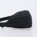 PRADA Hand Pouch Nylon Black Silver Auth 210726V-5