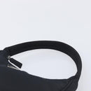 PRADA Hand Pouch Nylon Black Silver Auth 210726V-8