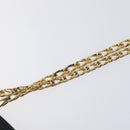Cartier Sapphire Line Chain Shoulder Bag Leather Navy Gold Auth 210727A-10