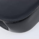 Cartier Sapphire Line Chain Shoulder Bag Leather Navy Gold Auth 210727A-15