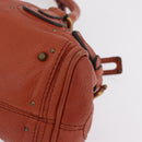 Chloe Paddington Hand Bag Leather Brown Gold Silver Auth 210728V-11