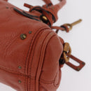 Chloe Paddington Hand Bag Leather Brown Gold Silver Auth 210728V-13