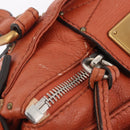 Chloe Paddington Hand Bag Leather Brown Gold Silver Auth 210728V-18