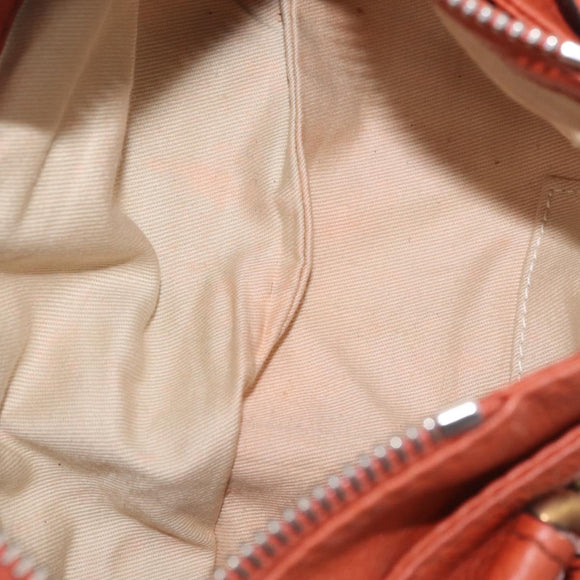 Chloe Paddington Hand Bag Leather Brown Gold Silver Auth 210728V