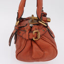 Chloe Paddington Hand Bag Leather Brown Gold Silver Auth 210728V-5