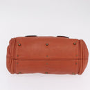 Chloe Paddington Hand Bag Leather Brown Gold Silver Auth 210728V-9