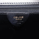 CELINE Circle Shoulder Bag Leather Black Gold Auth 210731V-20