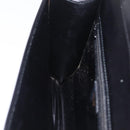 CELINE Circle Shoulder Bag Leather Black Gold Auth 210731V-23