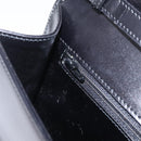 CELINE Circle Shoulder Bag Leather Black Gold Auth 210731V-24