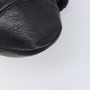 Salvatore Ferragamo Gancini Hand Bag Leather Black Silver Auth 210733V-12