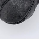 Salvatore Ferragamo Gancini Hand Bag Leather Black Silver Auth 210733V-13