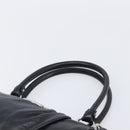 Salvatore Ferragamo Gancini Hand Bag Leather Black Silver Auth 210733V-8