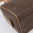 CELINE Macadam Canvas Boston Bag PVC Leather 2way Brown Gold Auth 210734V-16