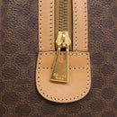 CELINE Macadam Canvas Boston Bag PVC Leather 2way Brown Gold Auth 210734V-17