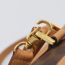 CELINE Macadam Canvas Boston Bag PVC Leather 2way Brown Gold Auth 210734V-19