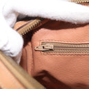 CELINE Macadam Canvas Boston Bag PVC Leather 2way Brown Gold Auth 210734V-23