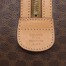 CELINE Macadam Canvas Boston Bag PVC Leather 2way Brown Gold Auth 210734V-6