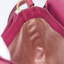 Miu Miu Madras Shoulder Bag Leather Pink Gold Auth 210737V-24