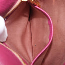 Miu Miu Madras Shoulder Bag Leather Pink Gold Auth 210737V-28