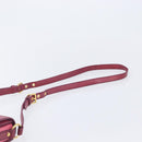 Miu Miu Madras Shoulder Bag Leather Pink Gold Auth 210737V-8