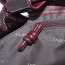 LOEWE Hand Bag Patent leather Wine Red Gold Auth 210739A-20