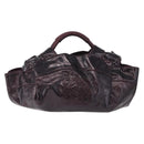LOEWE Hand Bag Patent leather Wine Red Gold Auth 210739A-13