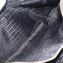PRADA Gathered Hand Bag Leather Black Gold Auth 210740V-24