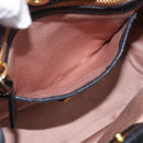 Miu Miu Ribbon Hand Bag Vitellolux 2way Black Gold Auth 210741V-21
