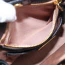 Miu Miu Ribbon Hand Bag Vitellolux 2way Black Gold Auth 210741V-23